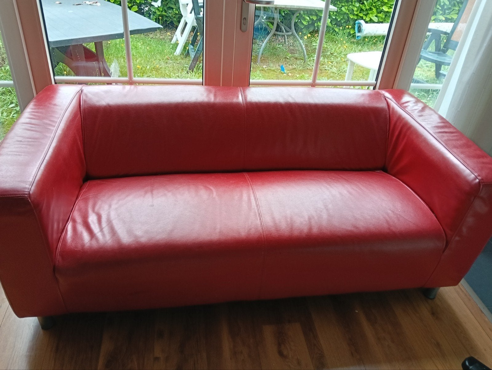 Gratis bank, zit goed, niet doorgezakt, Ophalen, Gebruikt, Tweepersoons, 200 tot 250 cm