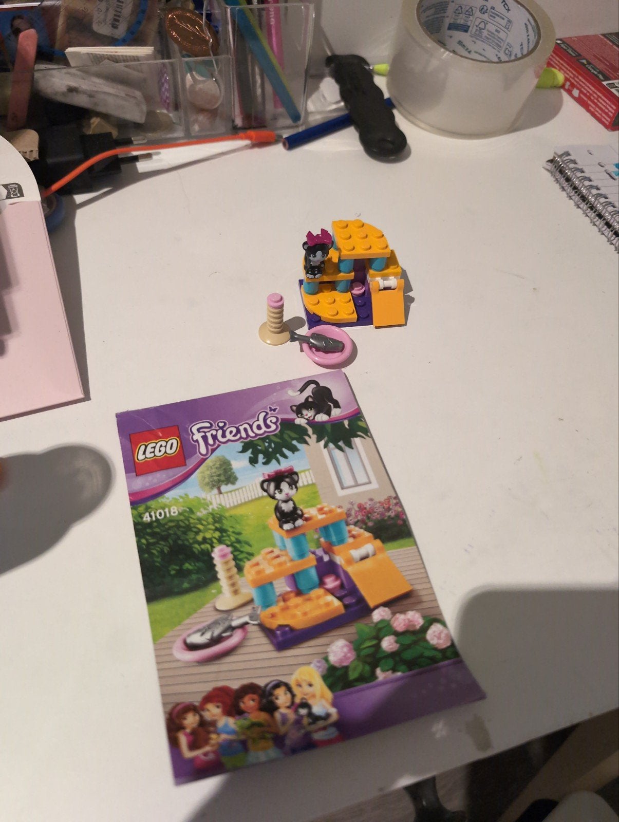 Lego Friends Katten Speelplaats (41018) met boekje, Gebruikt, Lego, Ophalen of Verzenden, Complete set
