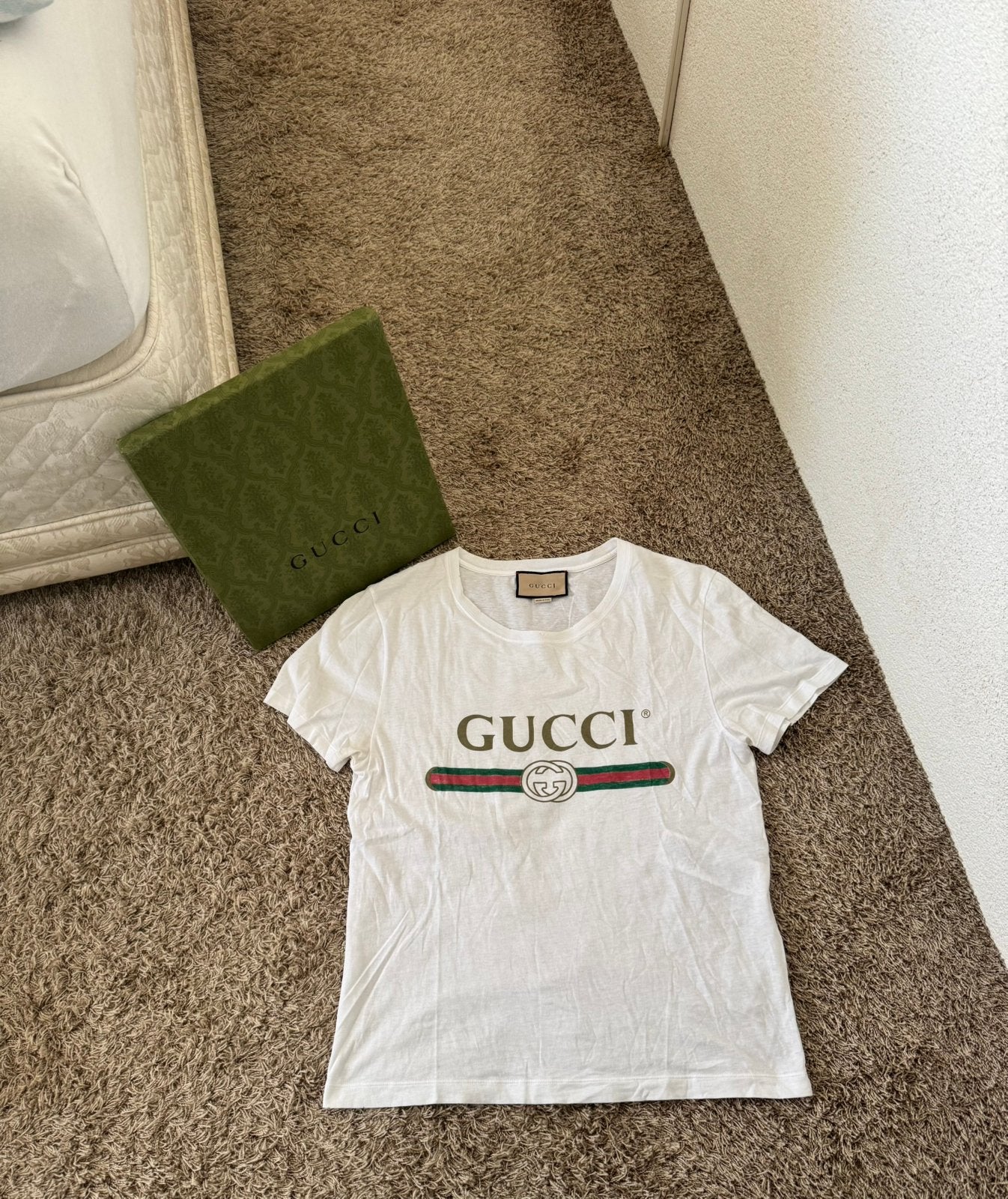 Gucci heren shirt maat xs (is oversized valt als S), Ophalen of Verzenden, Zo goed als nieuw, Maat 46 (S) of kleiner, Wit