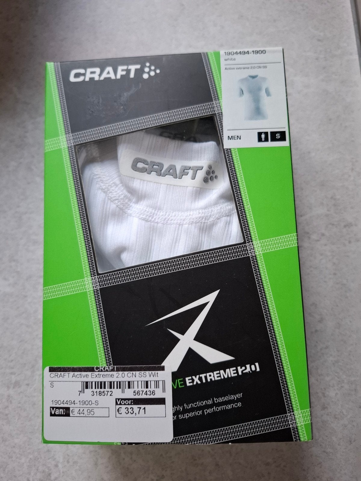 craft active extreme ondershirt nieuw maat s heren