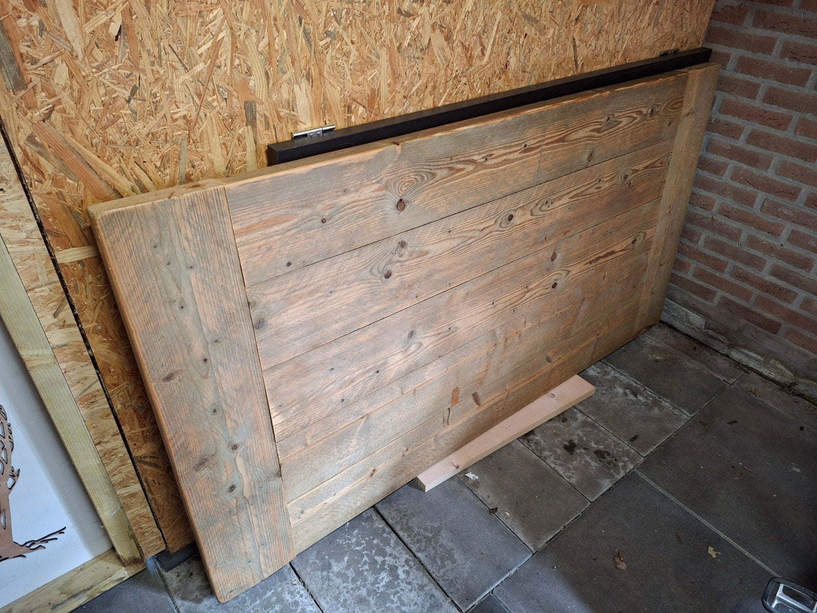 Steigerhouten tafelblad 180x93cm, 5cm dik, Huis en Inrichting, Ophalen, Gebruikt, 50 tot 100 cm, 150 tot 200 cm