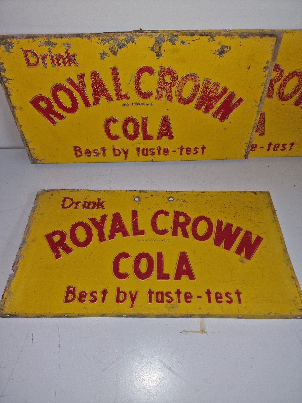 royal crown cola  50jaren reclame bord, Verzamelen, Ophalen, Gebruikt, Reclamebord