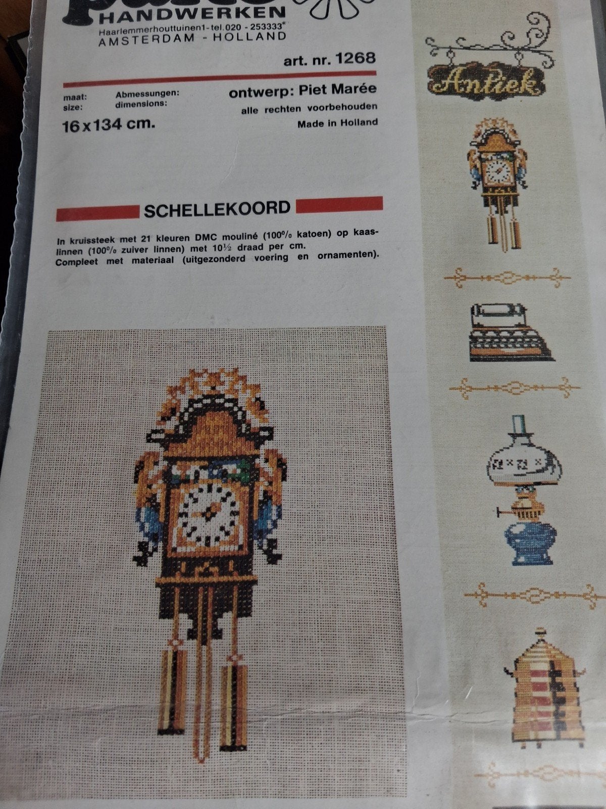 Schellekoord borduurpakket, Ophalen, Borduurpakket