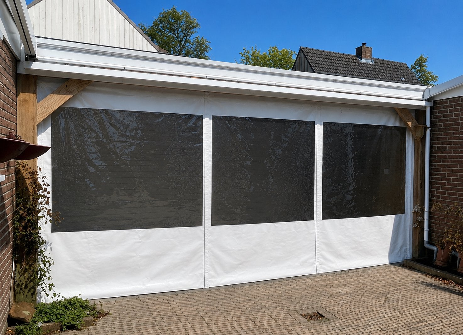 Verandazeil / Overkapping zeil - 500 x 220 cm +-, Ophalen, Zo goed als nieuw, 10 tot 15 m², Zeil