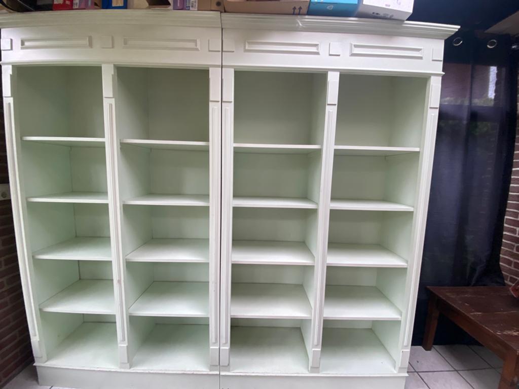 Opknapper: zware grote  mdf boekenkast, Huis en Inrichting, Kasten | Boekenkasten, Ophalen, Met plank(en), Gebruikt, 200 cm of meer