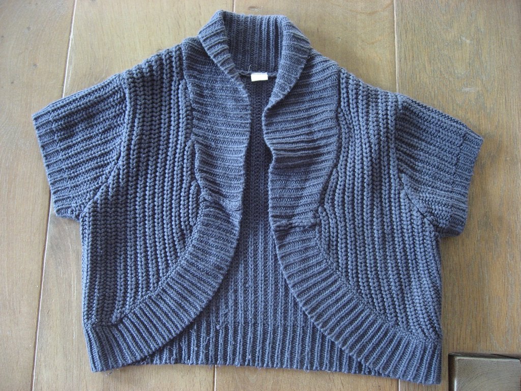 lavendel paars bolero knitwear vestje, mt 140/ 146, Verzenden, Zo goed als nieuw, Meisje, Trui of Vest