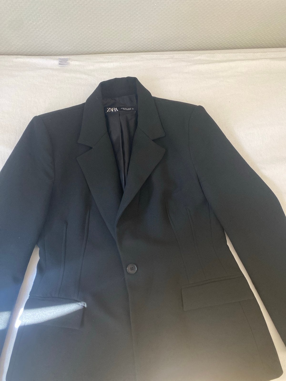 Zwarte Zara broekpak dames XL, Kostuum of Pak, Verzenden, Zwart, Maat 46/48 (XL) of groter