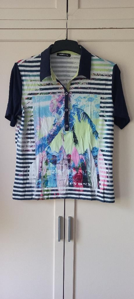 Frank Walder polo maat 42 zgan, Kleding | Dames, Tops, Blauw, Maat 42/44 (L), Ophalen of Verzenden, Zo goed als nieuw
