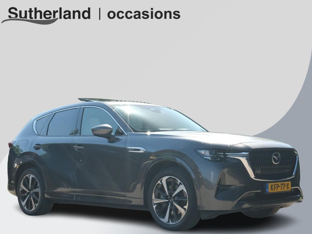 Mazda CX-60 2.5 e-SkyActiv PHEV Takumi 328 PK | Wegklapbare, Auto's, Mazda, Automaat, Stof, Gebruikt, 2500 kg