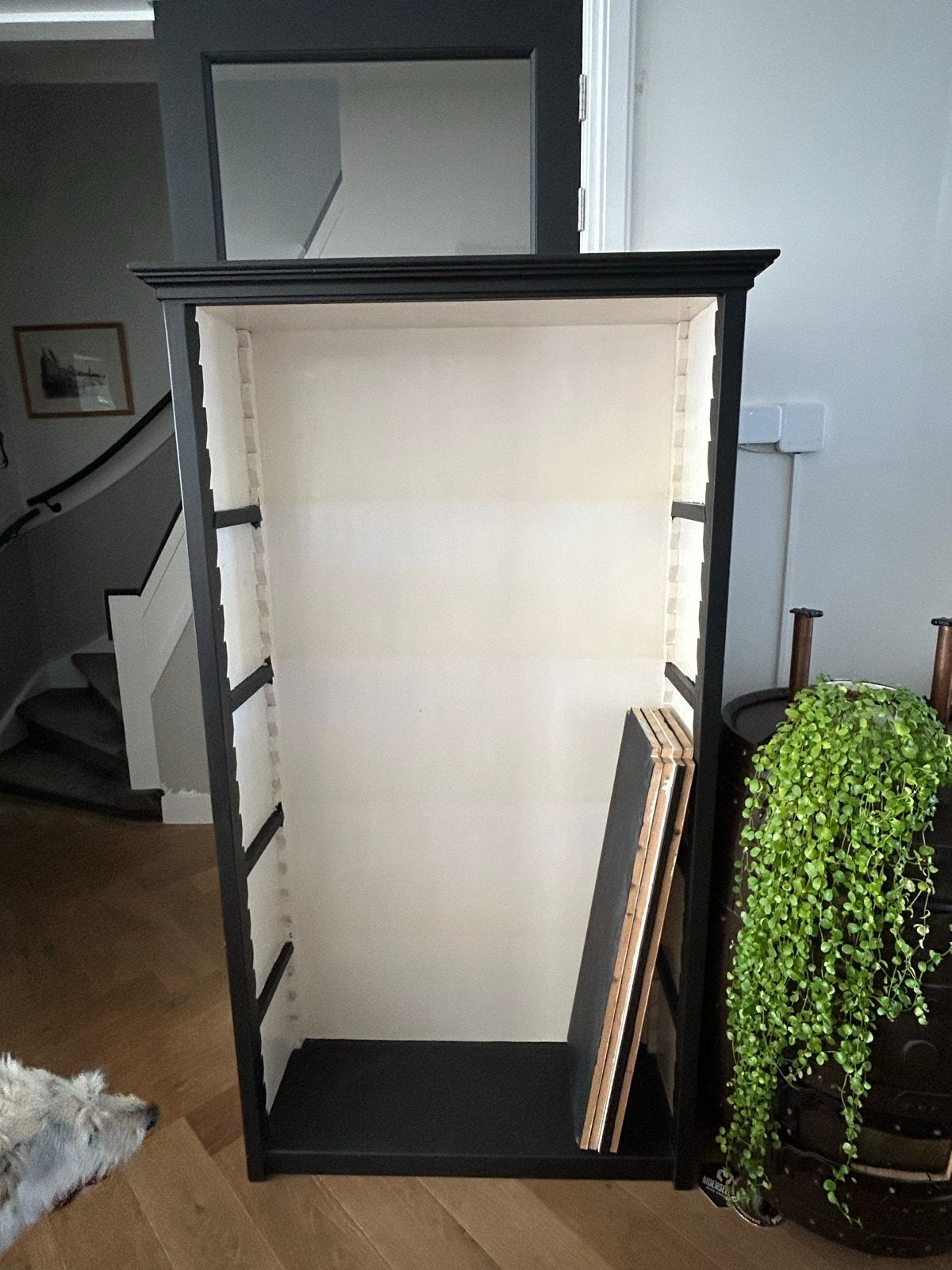 Zwarte Boekenkast, Huis en Inrichting, Kasten | Boekenkasten, Ophalen, Met plank(en), Gebruikt, 50 tot 100 cm