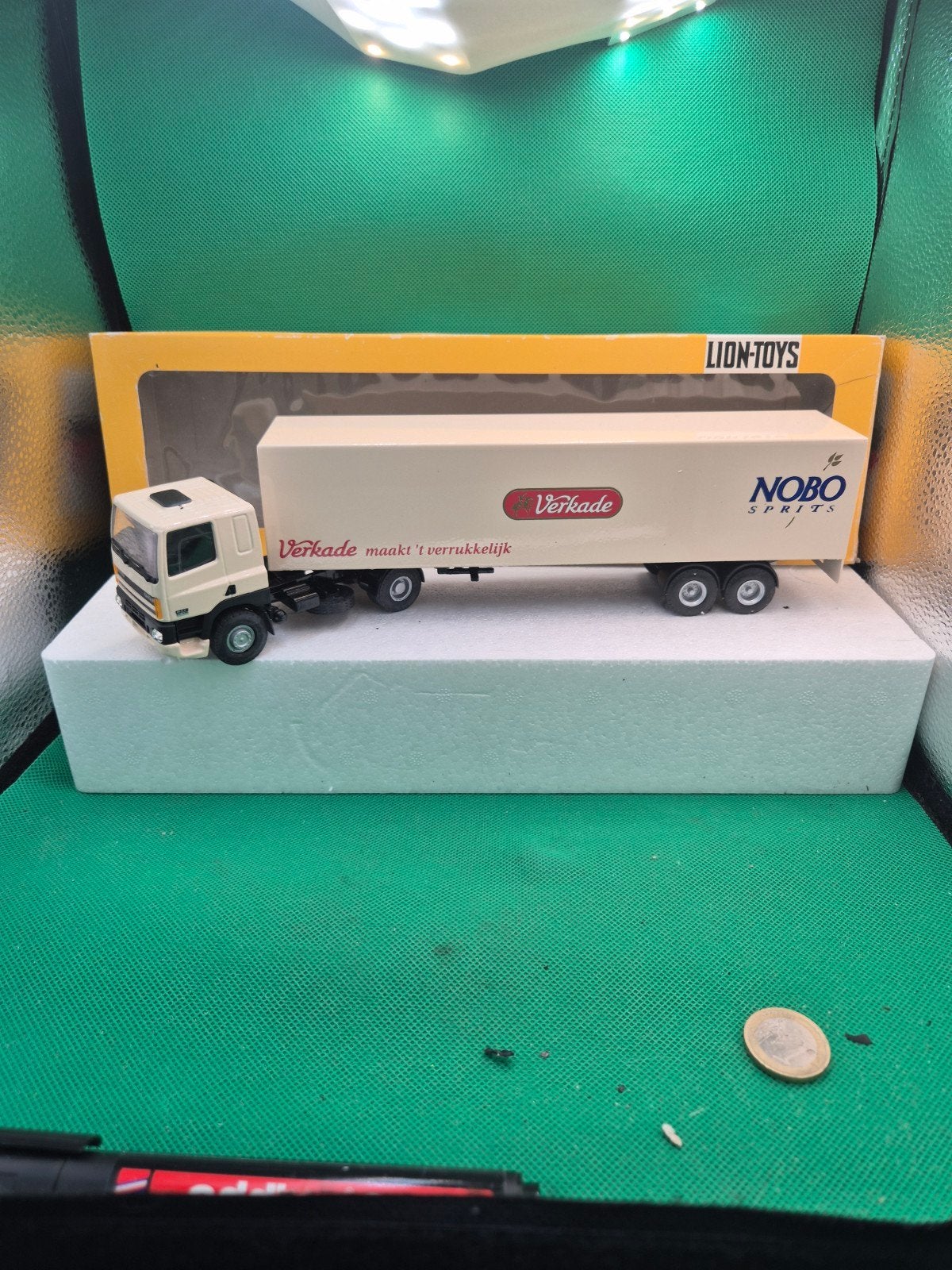 734 Daf 85 cf verkade 1/50 Liontoys, Hobby en Vrije tijd, Ophalen of Verzenden, Zo goed als nieuw, Bus of Vrachtwagen, Lion Toys