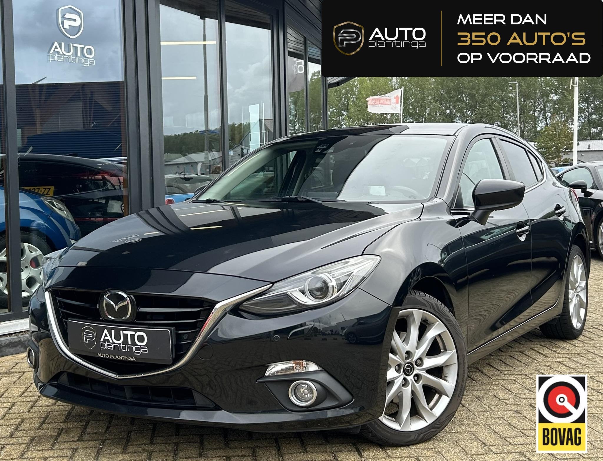 Mazda 3 2.0 HP GT-M 165PK | 1e Eigenaar | Volledig Dealerond, Auto's, Voorwielaandrijving, Gebruikt, Zwart, Bedrijf