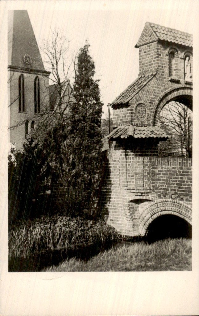 Heeswijk - Abdij - Poort en toren, Ophalen of Verzenden, 1940 tot 1960, Gelopen, Noord-Brabant