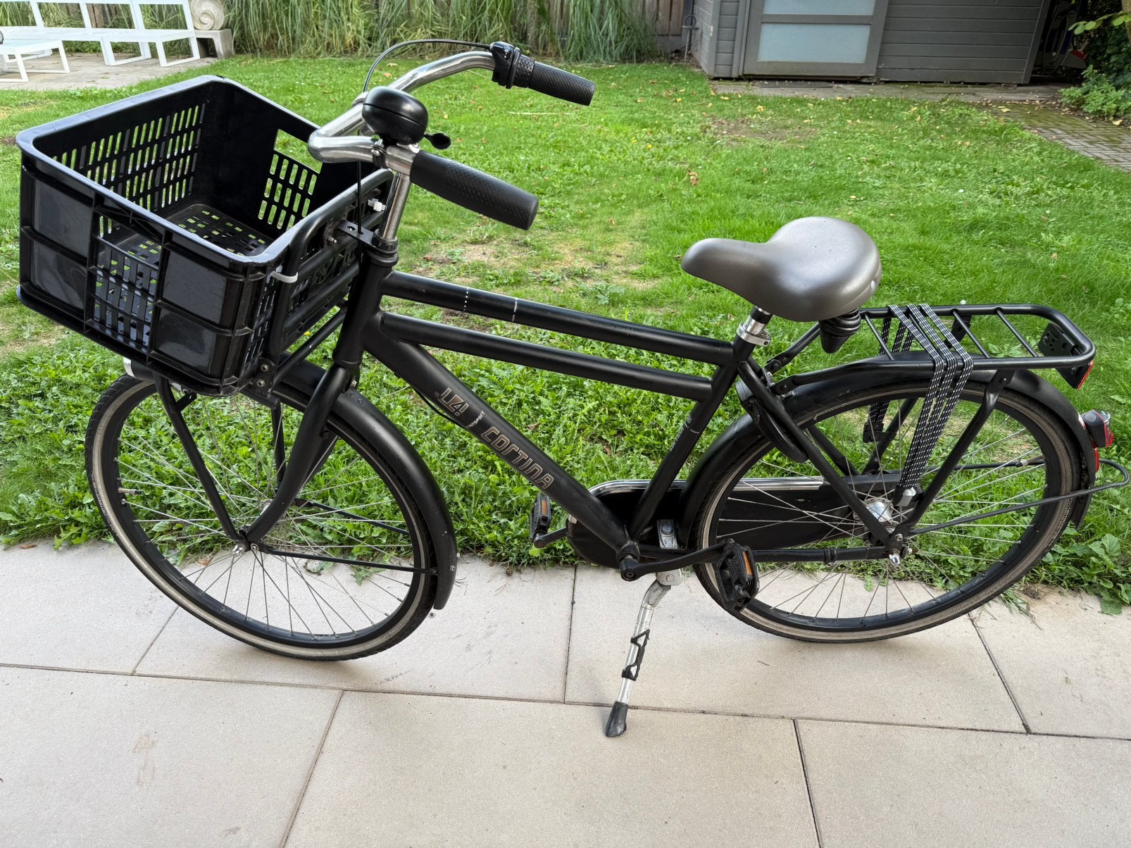 Cortina 4U transportfiets / jongensfiets 26 inch zwart, Terugtraprem, Gebruikt, Versnellingen, Cortina