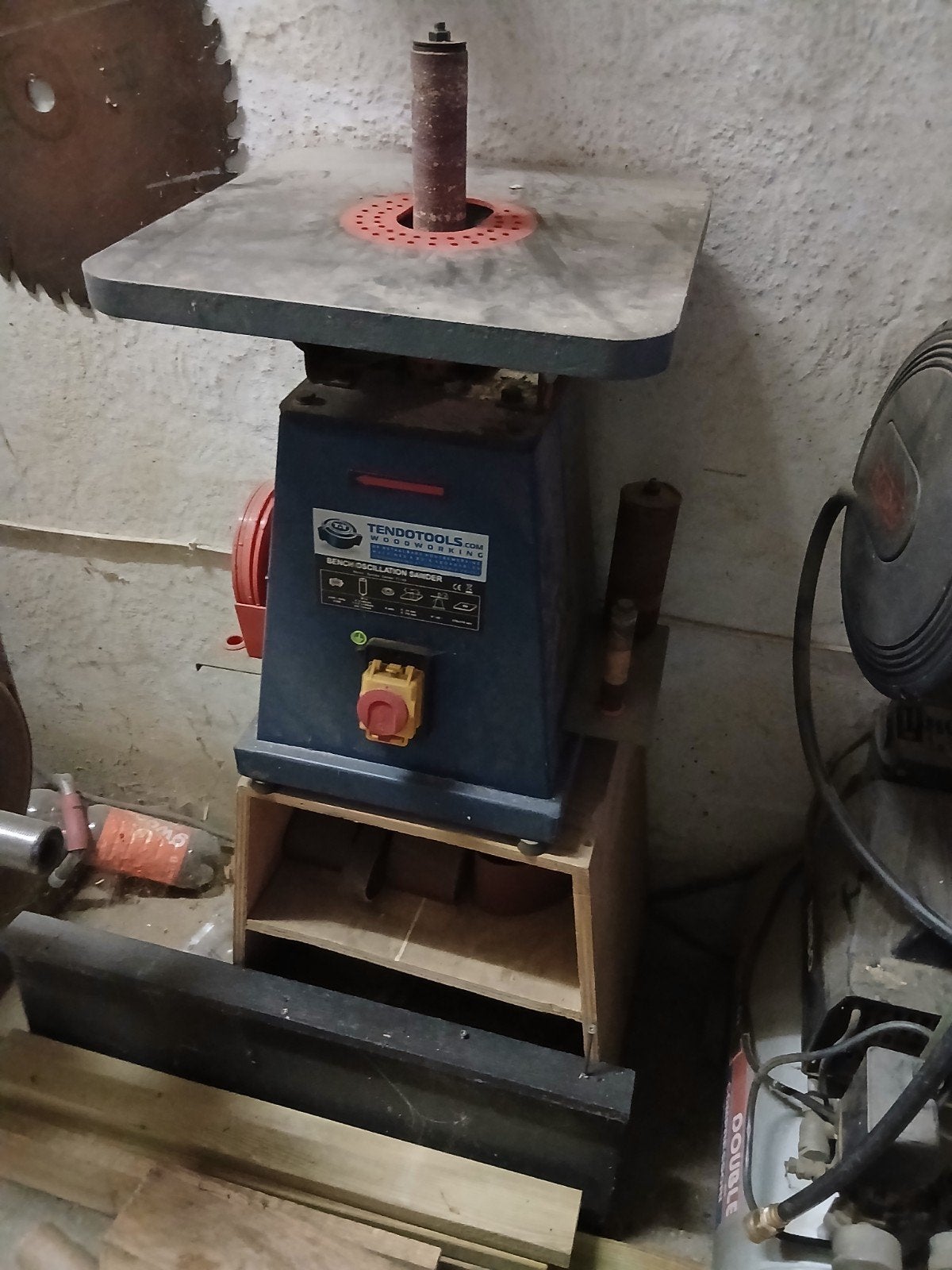 Schuurmachine tafel met bok en nieuwe schuurrollen, Ophalen, Gebruikt, Overige typen