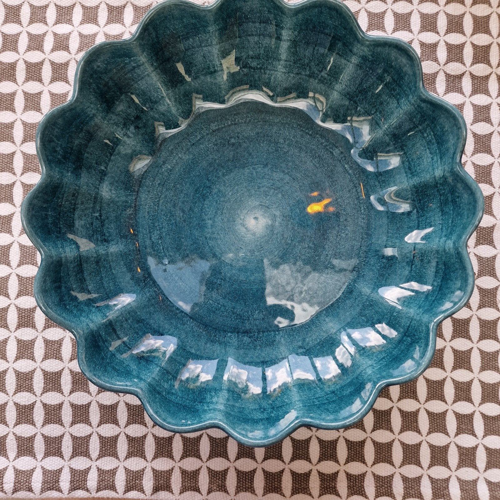 Grote schaal 31 cm diameter - Mateus, Huis en Inrichting, Ophalen of Verzenden, Zo goed als nieuw, Rond, Glas