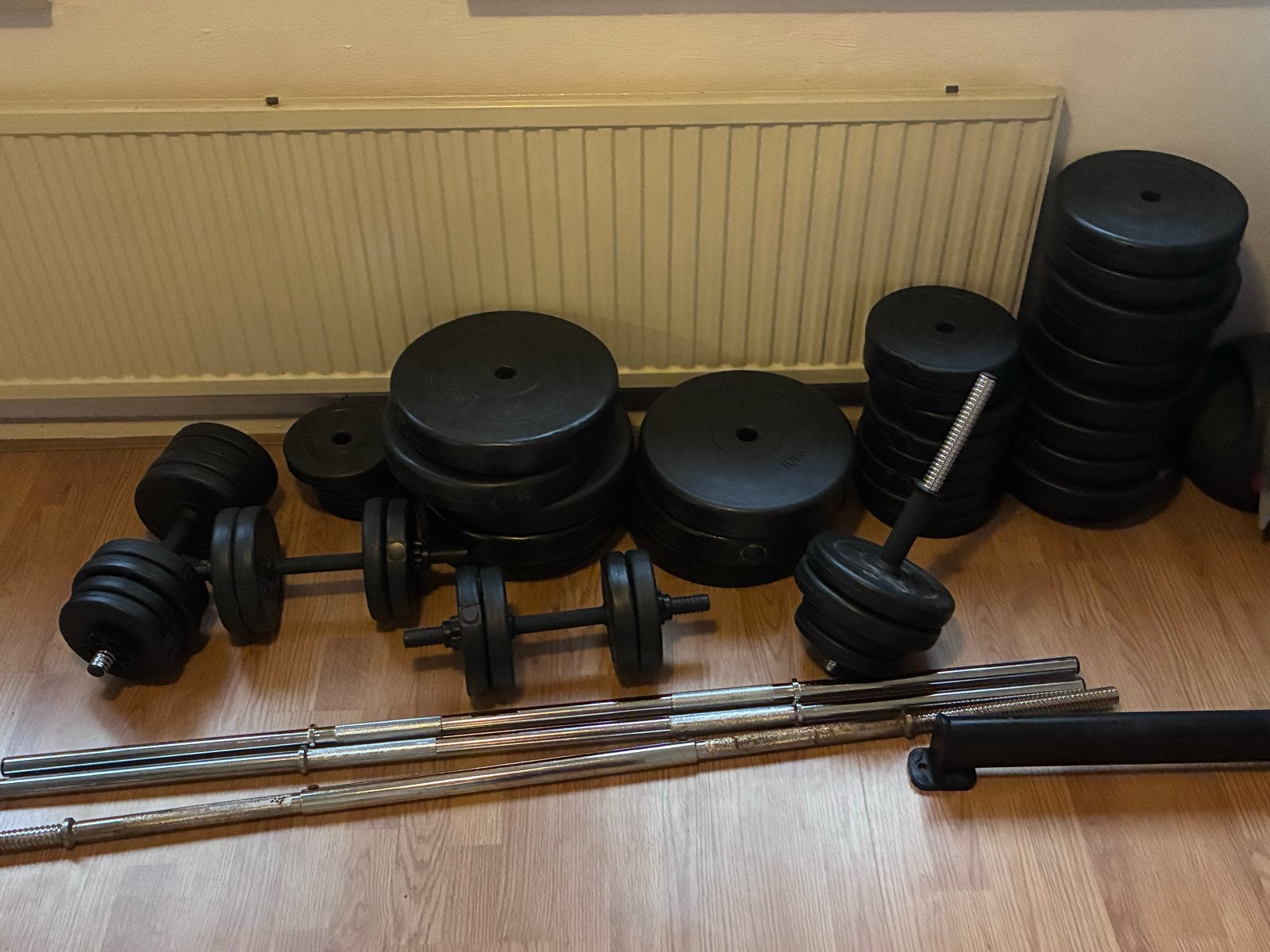 Uitgebreide halterset 185 kg, Ophalen, Gebruikt, Armen, Halterset