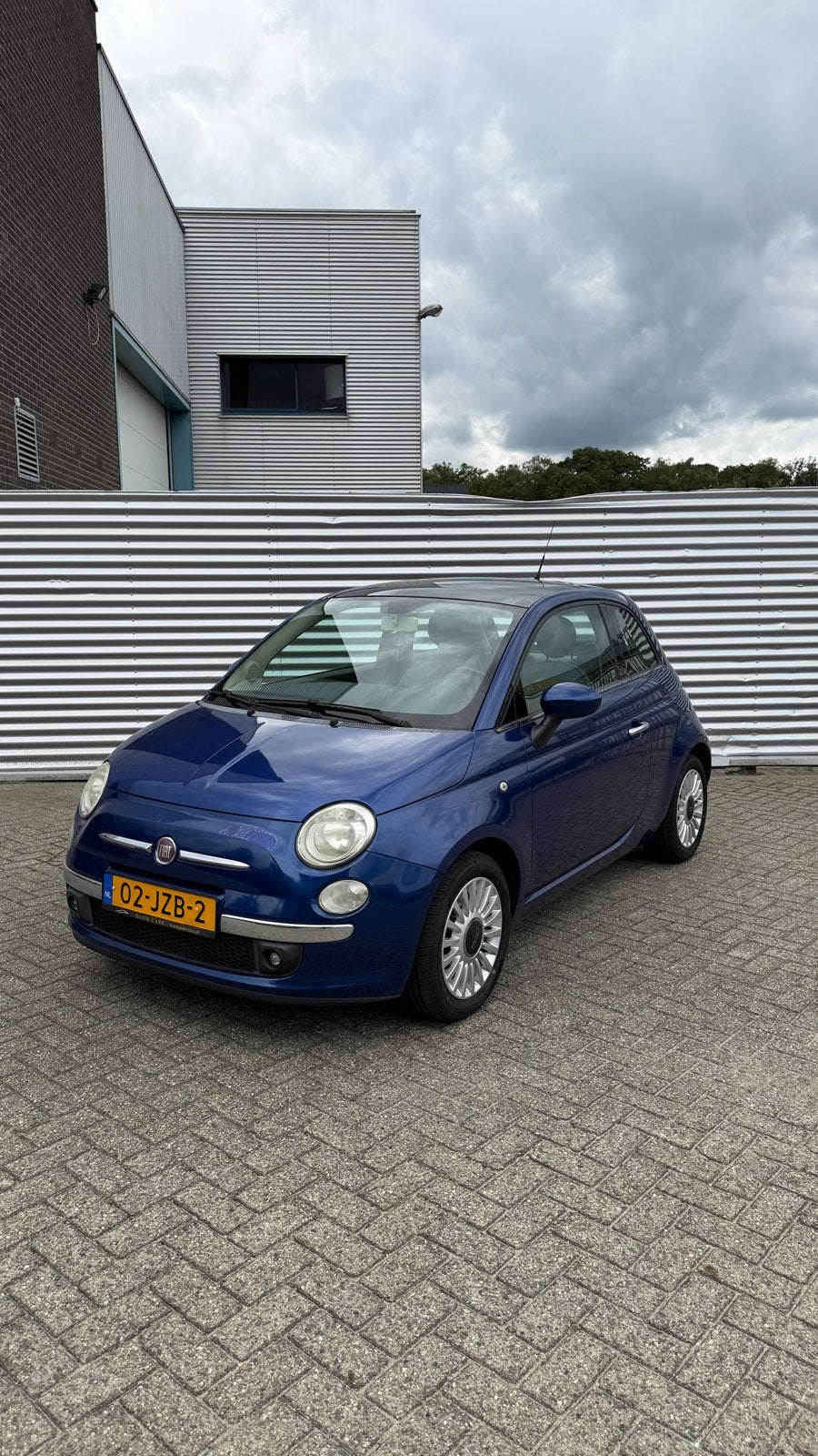 Fiat 500 1.2 AUT 2009 Blauw | camera | carplay | glasdak, Euro 5, Stof, 1242 cc, 4 cilinders