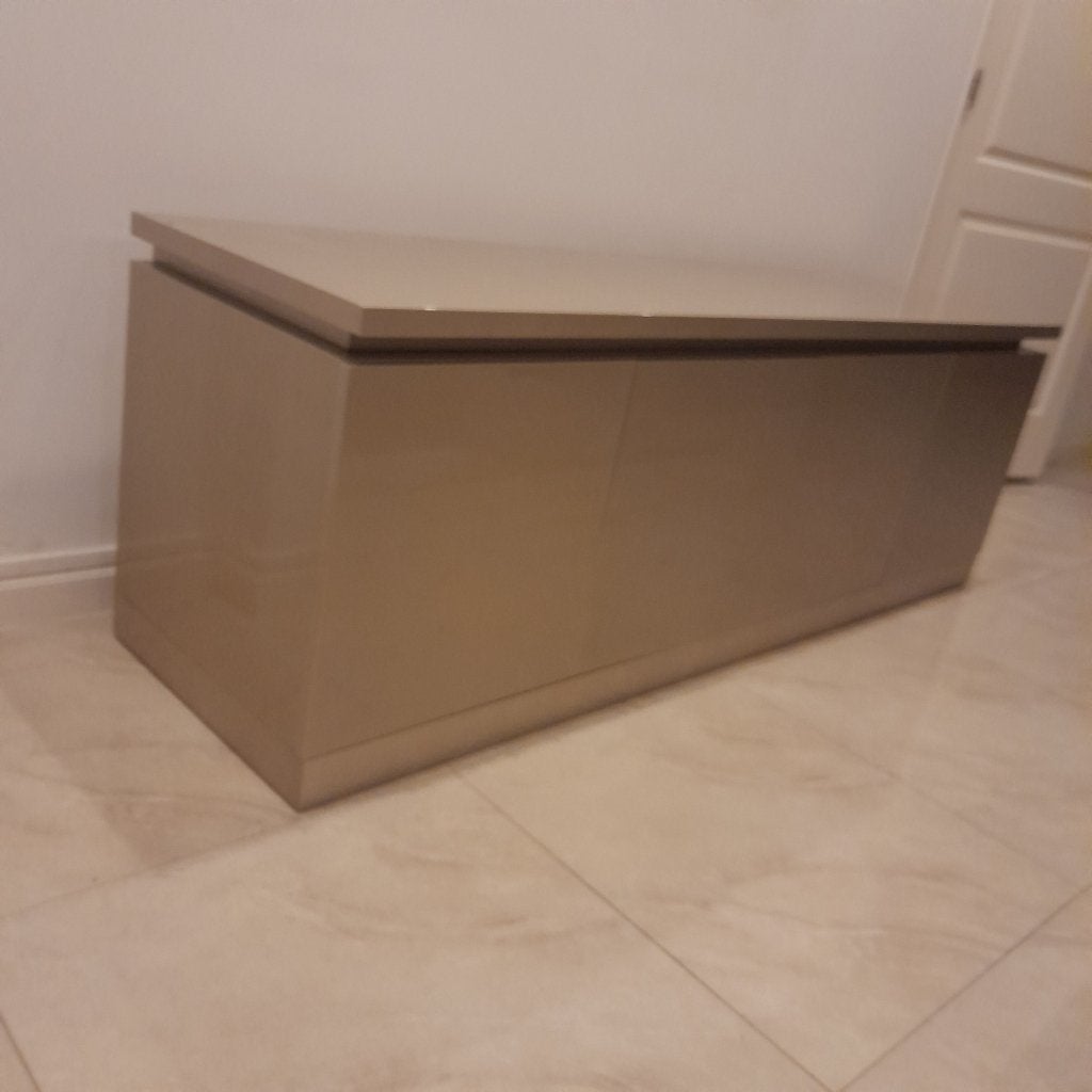 Eric Kuster tv-meubel hoogglans taupe 180 cm, verhuizing, Ophalen, Gebruikt, 50 tot 100 cm, 150 tot 200 cm