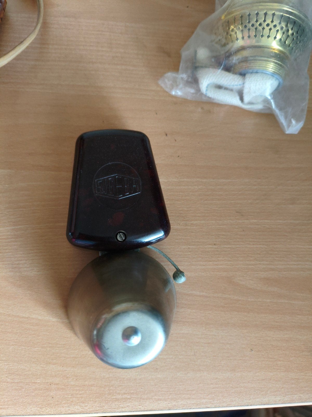 Vintage Eureka deurbel met bakelieten behuizing, Ophalen of Verzenden