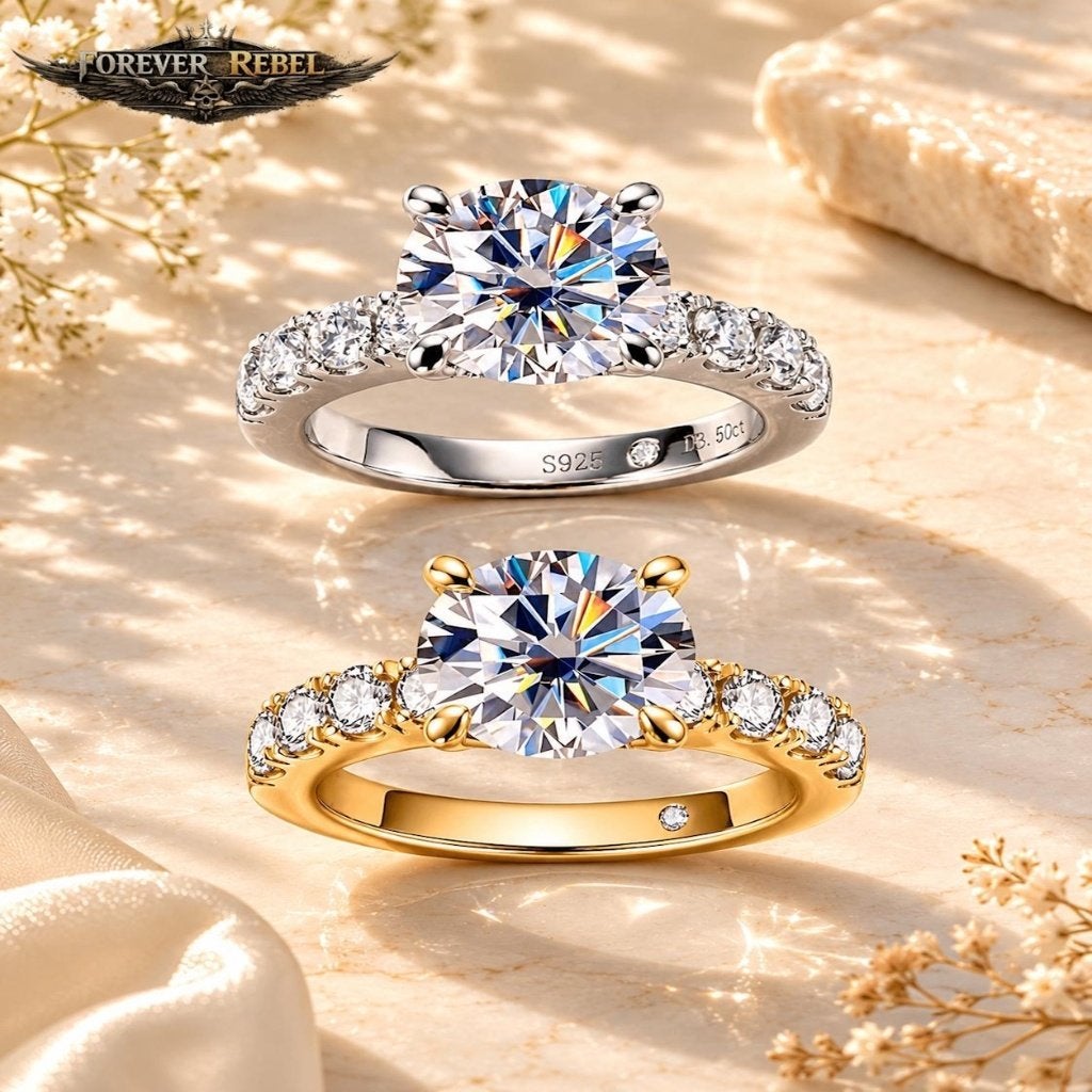 Celine Liora 4.3 ct Moissanite Ring 925 Zilver Diverse Maten, Sieraden, Tassen en Uiterlijk, Foreverrebelmail@pm.me, Verzenden