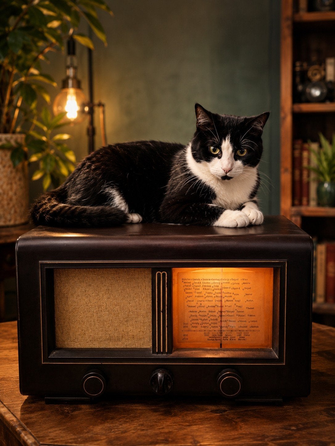 Vintage buizenradio - Decoratief object, Ophalen, Gebruikt, Radio