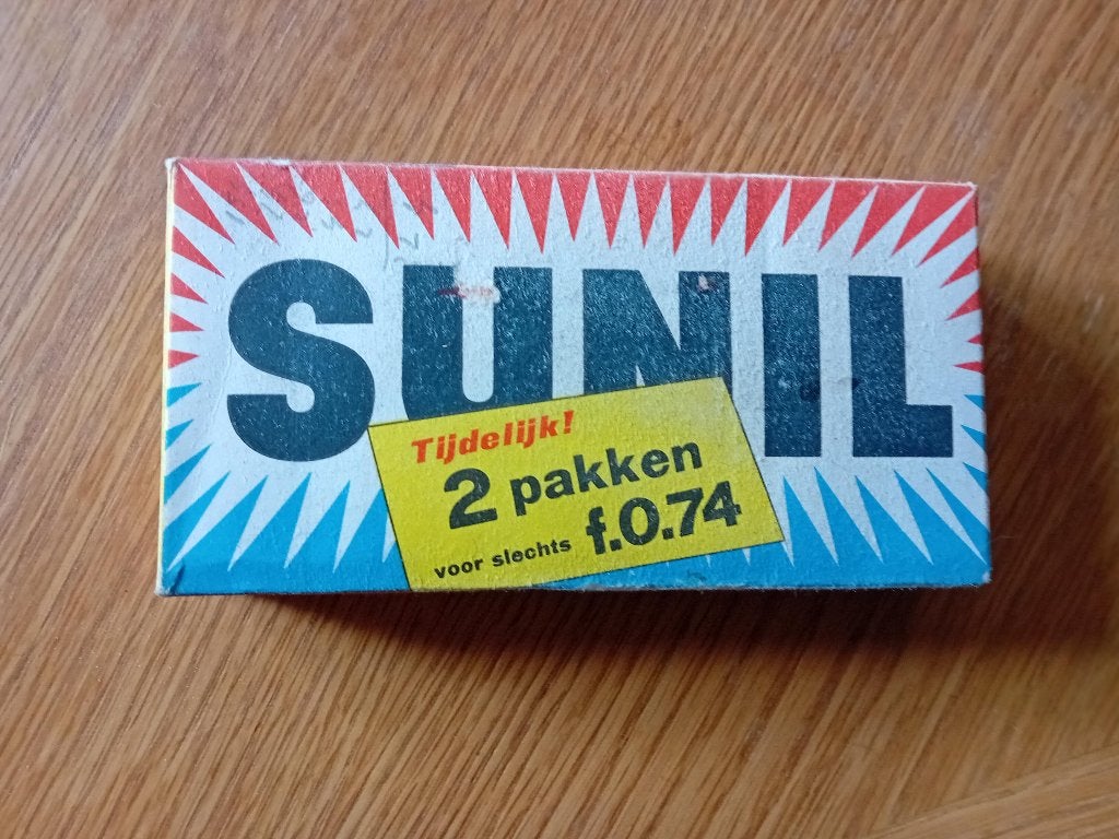 Pakje wasmiddel Sunil voor de witste was oud! (jaren'50-'60), Ophalen of Verzenden, Overige typen