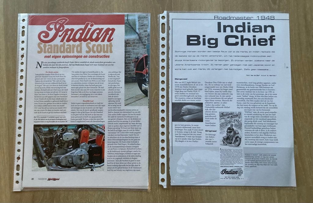 Map met documentatie over INDIAN Motoren, Verzenden, Overige merken