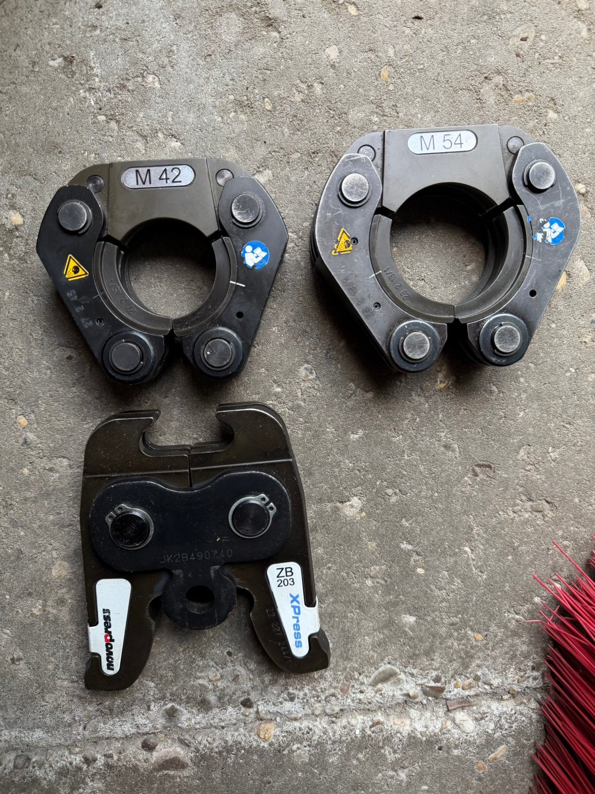 Perskettingen 42 en 54 vsh xpress mapress met adapter zb203, Ophalen, Gebruikt