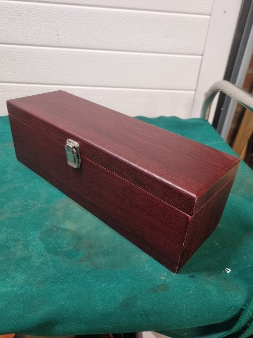 wijnkist voor 1 fles rood hout, Verzenden