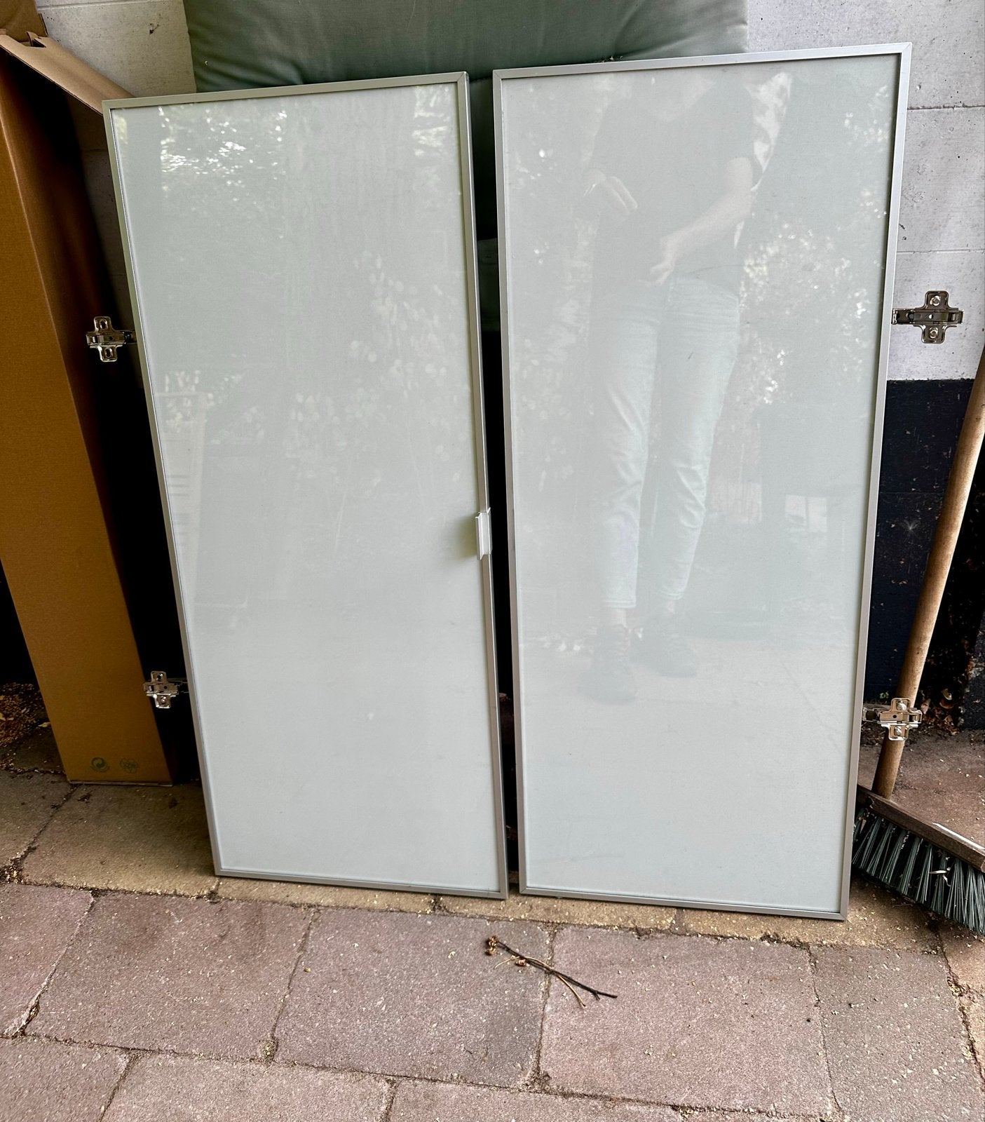 Ikea Billy kastdeuren 2x 40x97 cm, Ophalen, Minder dan 50 cm, Gebruikt, Glas