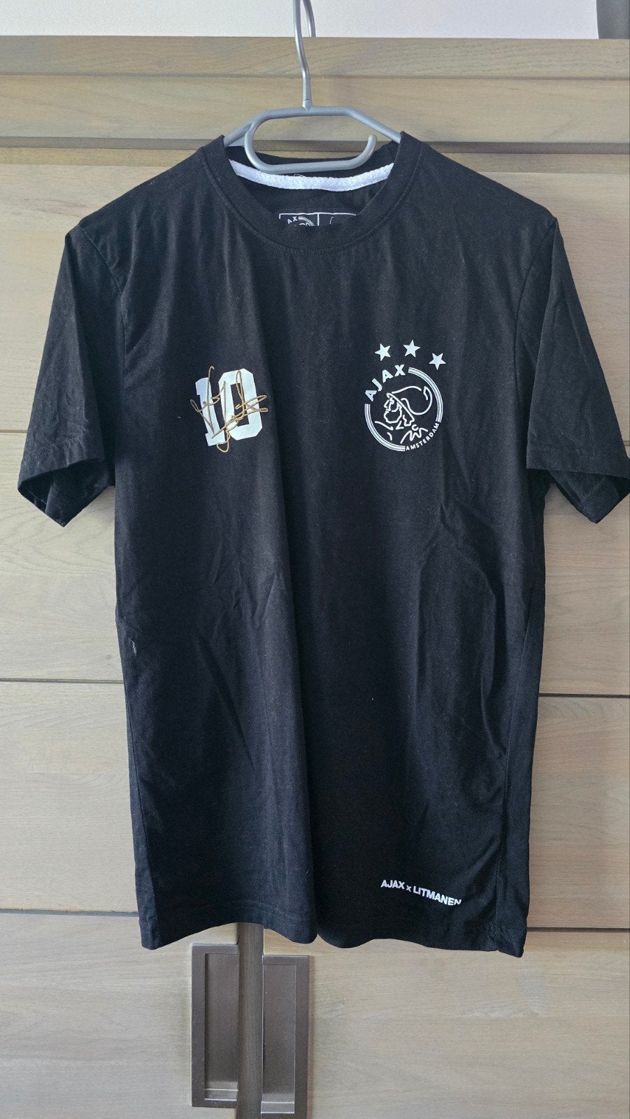 Ajax  Jari Litmanen shirt, Sport en Fitness, Maat S, Verzenden, Zo goed als nieuw, Shirt