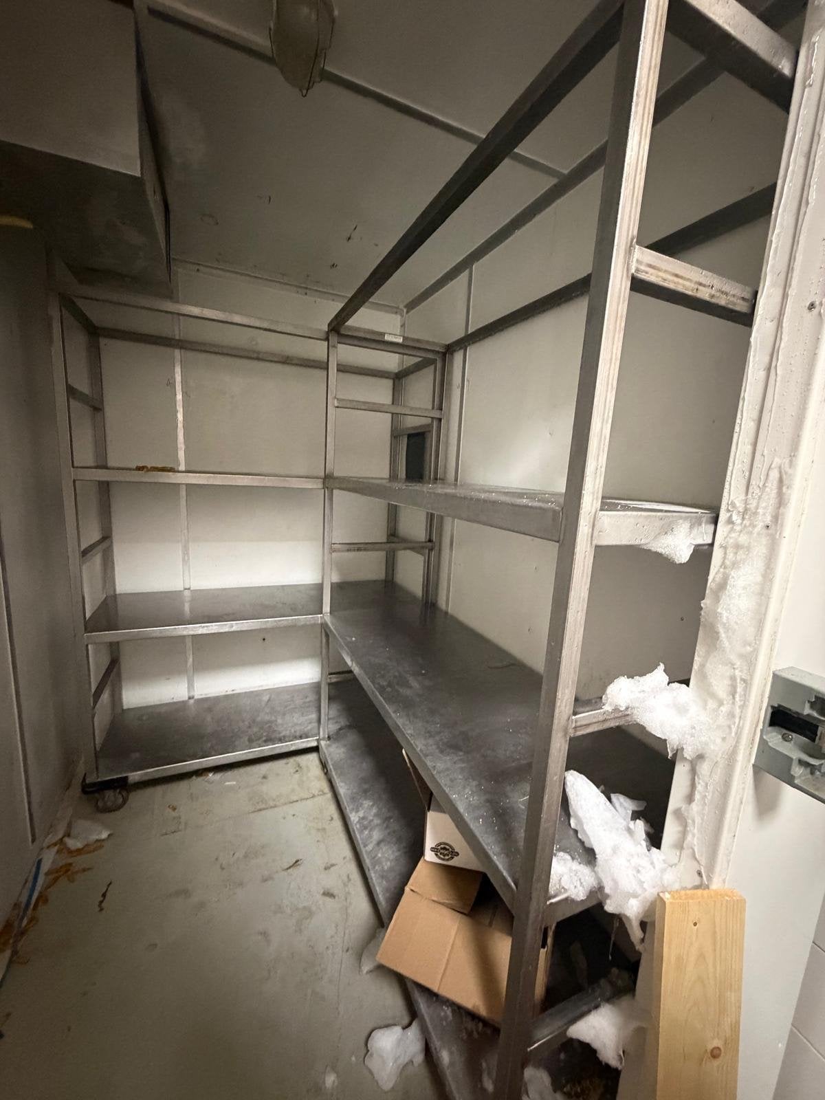 2x RVS Verrijdbare Stelling voor Koel- en Vriescel, Ophalen, Gebruikt, Koelen en Vriezen