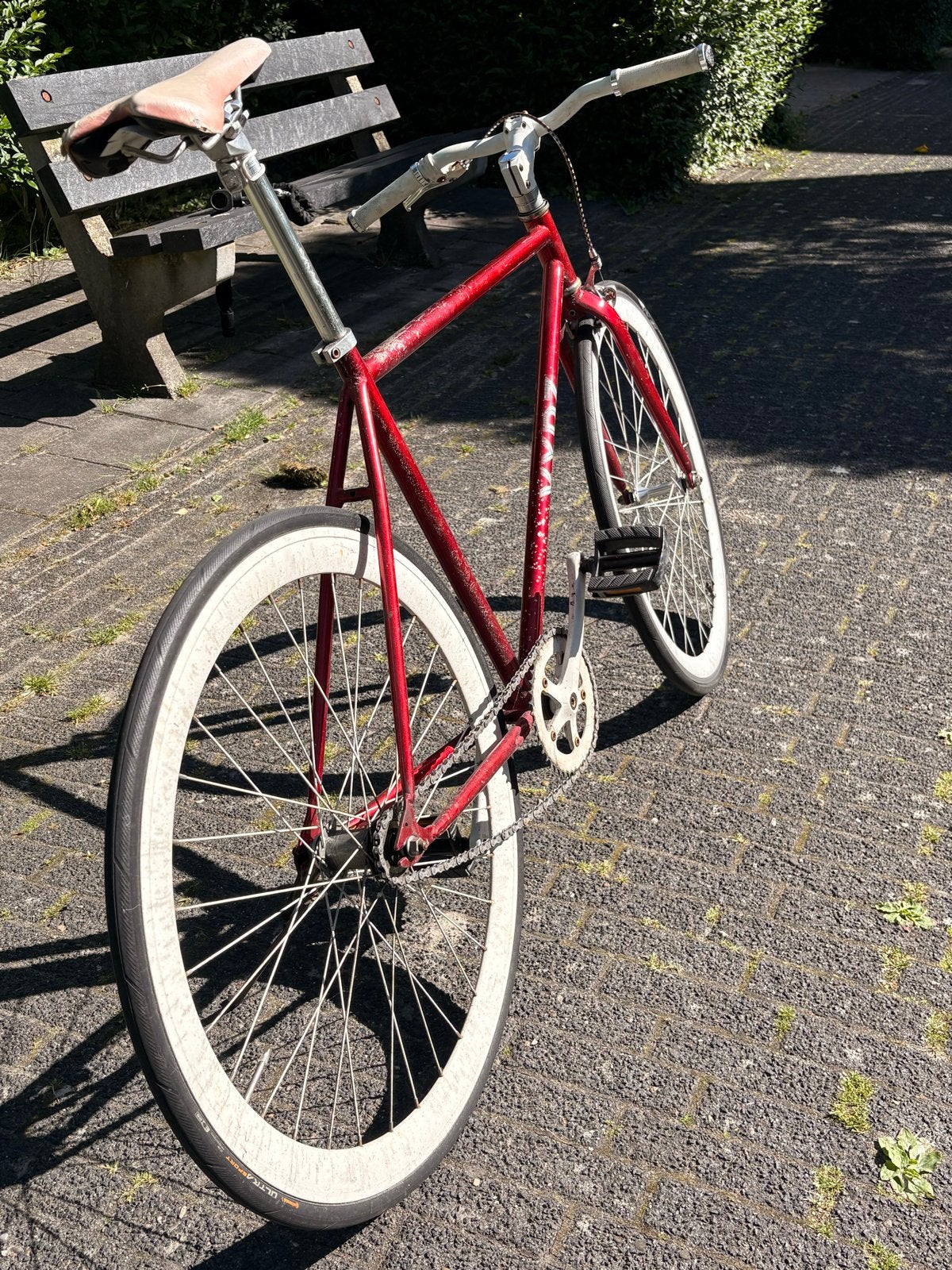 Fixie fiets - Lekke voorband, Fietsen en Brommers, Ophalen, Gebruikt, Overige merken
