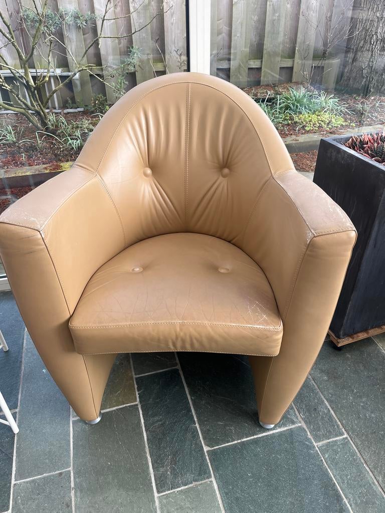 Leolux Carabita fauteuil - Gebruikt, Ophalen, Gebruikt, 50 tot 75 cm, Leer