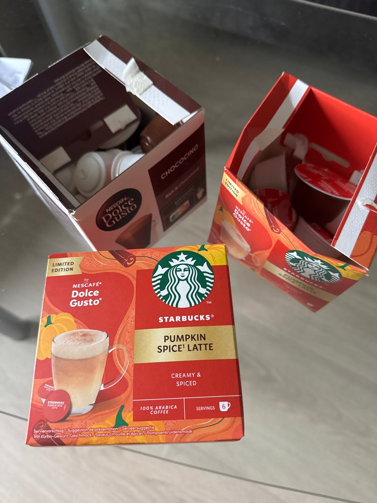 Nescafé Dolce Gusto cups - Chococino & Pumpkin Spice Latte, Koffiepads en cups, Gebruikt, Overige modellen, Ophalen of Verzenden