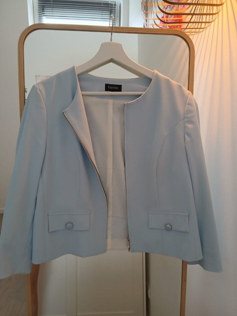Blazer, Ophalen, Zo goed als nieuw, Maat 42/44 (L), Blauw
