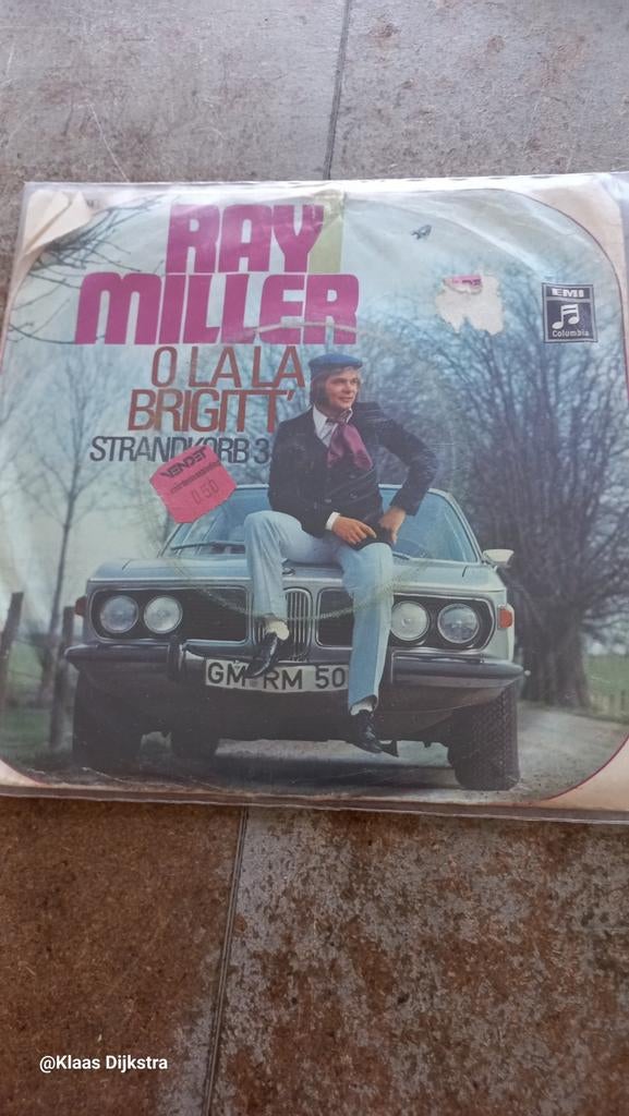 Ray Miller - O La La Brigitt' / Strandkorb 3 vinyl single, Ophalen of Verzenden, Gebruikt, Overige formaten, Poprock