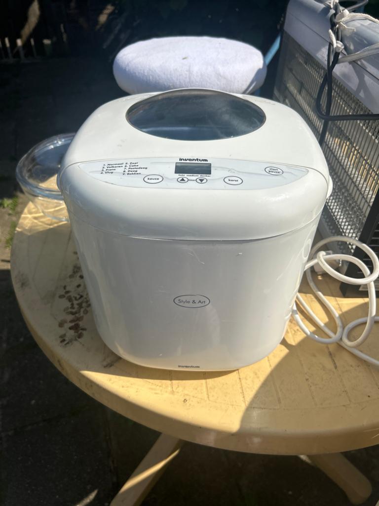 Inventum Broodbakmachine CBM700 - Zelf brood bakken, Met timer, Gebruikt, 800 tot 1200 gram deeg, Ophalen of Verzenden