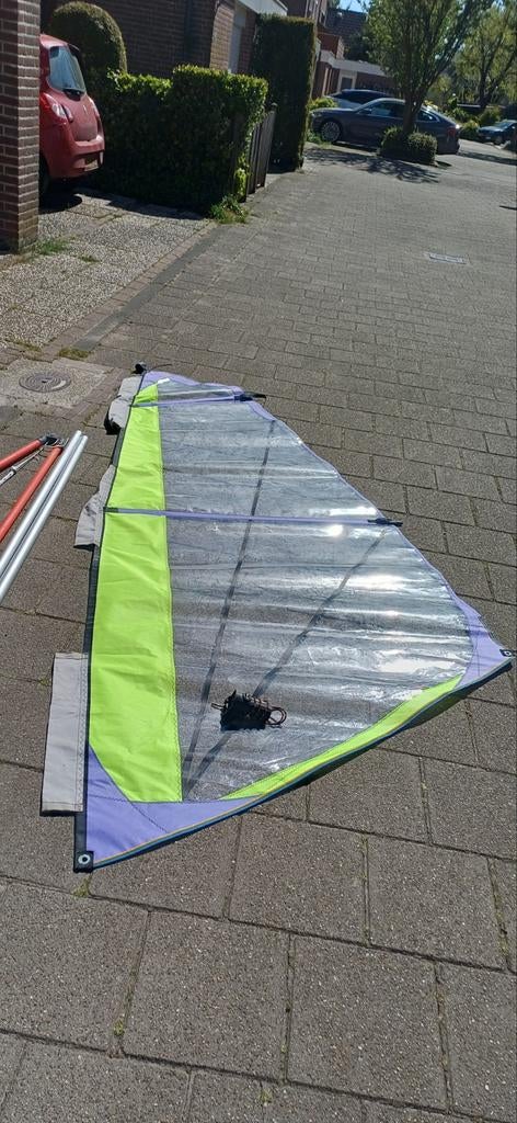 Complete Windsurfset: Zeil, Mast, Giek - Klaar om te Varen!, Ophalen, Gebruikt, Complete set