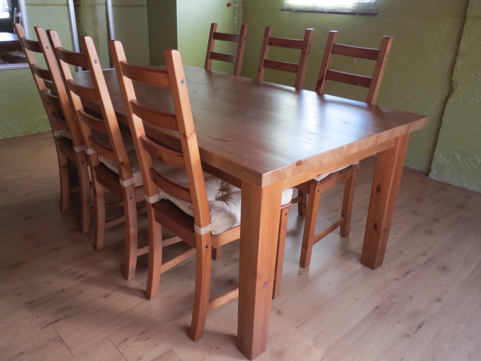 Ikea eetkamertafel met 6 stoelen, Ophalen, Zo goed als nieuw, 4 tot 6 stoelen