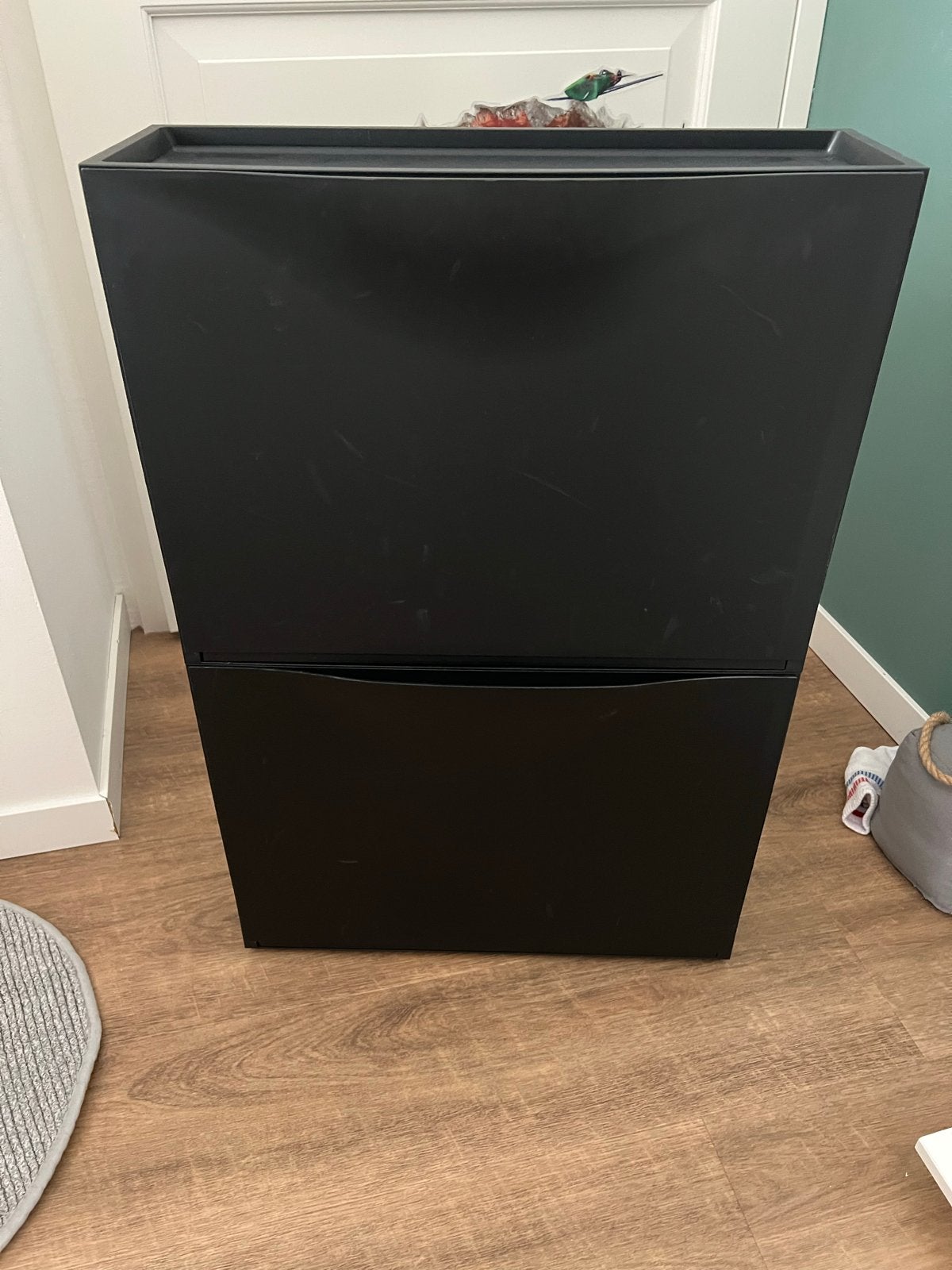 IKEA  trones schoenenbak 2 stuks, zwart, Ophalen, Gebruikt