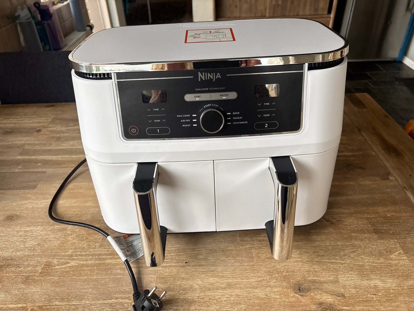 Ninja Dubbele Airfryer - DualZone Technologie, Ophalen of Verzenden, Zo goed als nieuw, Airfryer, 1500 gram of meer