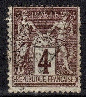 Mooi kavel Frankrijk HZH110., Ophalen of Verzenden, Gestempeld