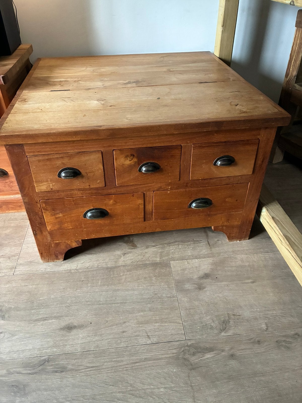 Teak houten salontafel, Ophalen, Gebruikt, 5 laden of meer, Teakhout