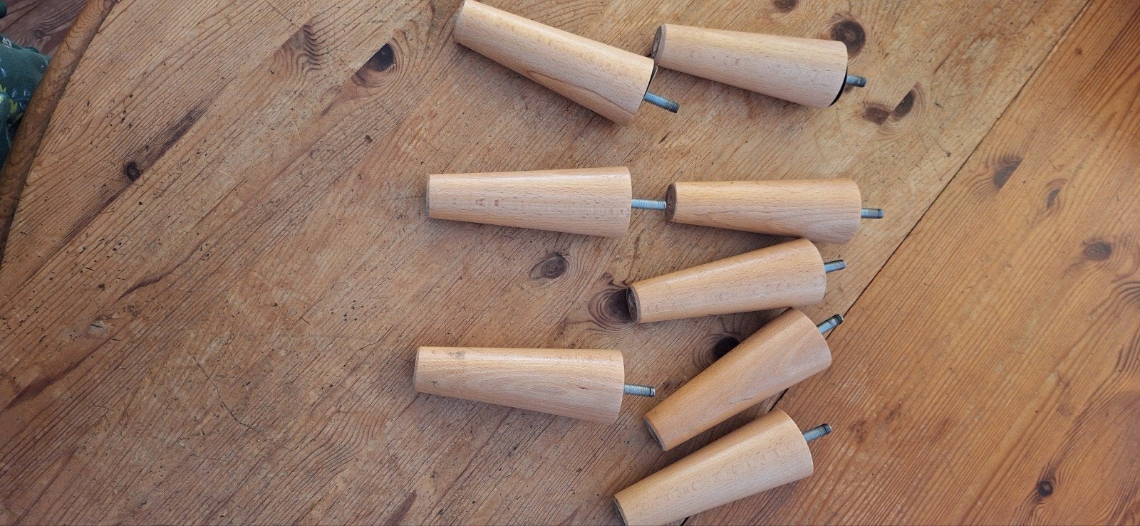8 houten meubelpoten stoelpoten, Bruin, Ophalen of Verzenden, Zo goed als nieuw, Eén