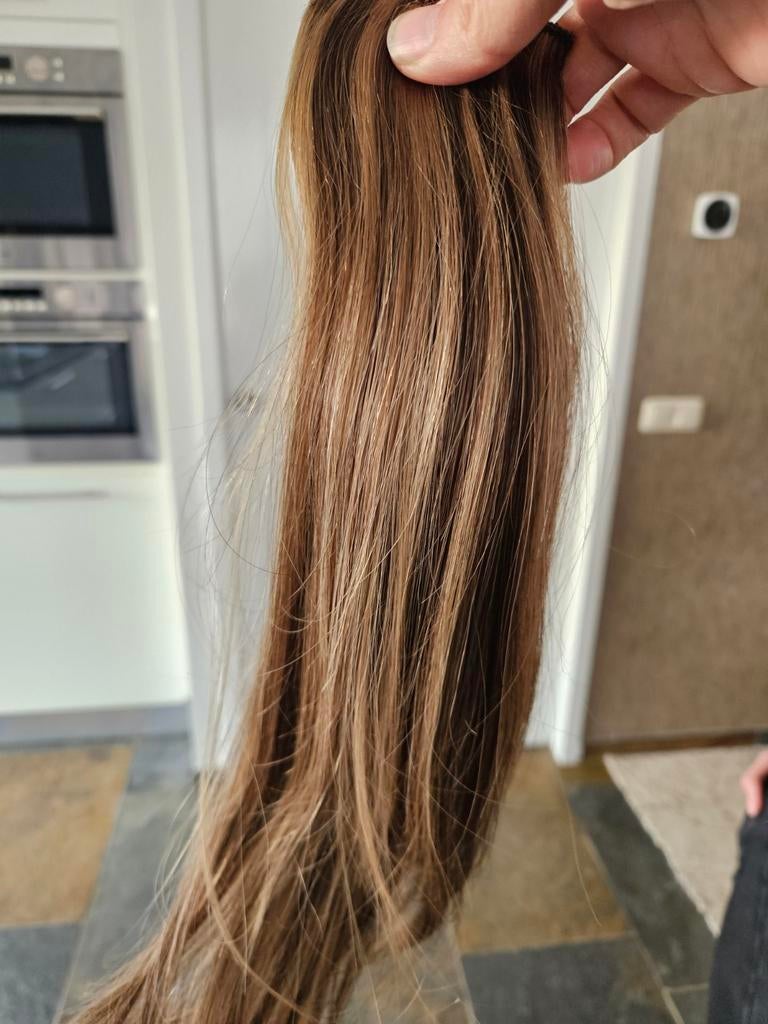Haarextension ponytail echt haar 30 cm honey bronde, Ophalen of Verzenden, Nieuw, Pruik of Haarverlenging