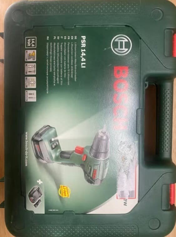 Bosch PSR 14,4 LI Accuboormachine met lader en koffer, Doe-het-zelf en Verbouw, Ophalen of Verzenden