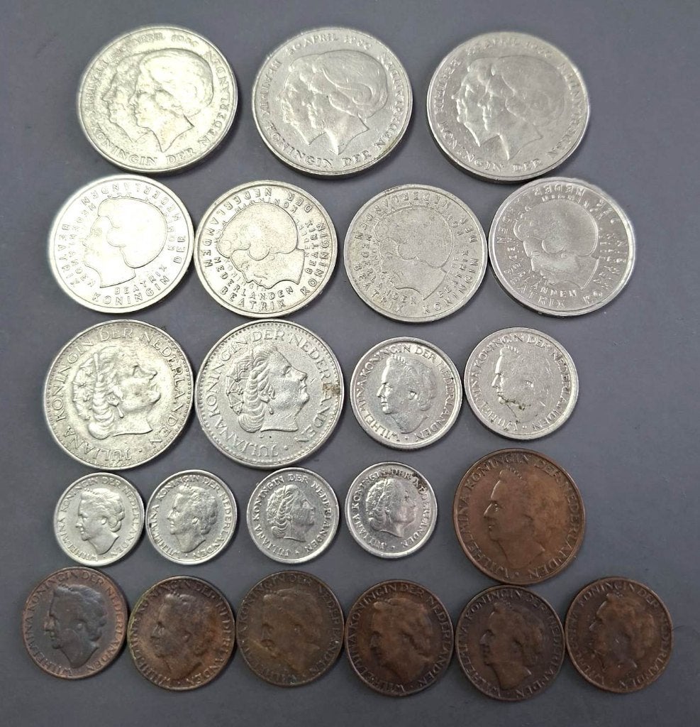 Nederland Setje Naoorlogse Muntstukken 1948-2001, Ophalen of Verzenden, Koningin Wilhelmina, Losse munt
