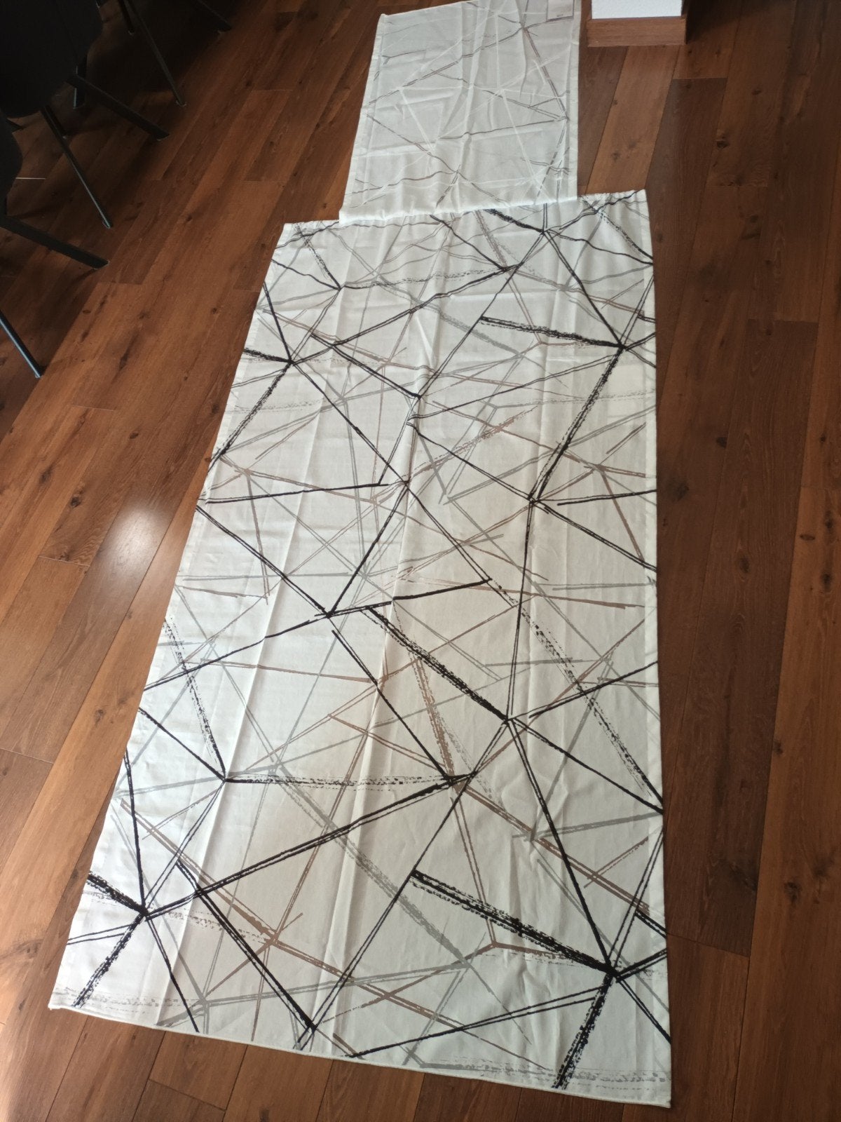 Gordijnstof JAB Anstoetz Bliss wit patroon 70x110 en 110x209, Huis en Inrichting, Stoffering | Gordijnen en Lamellen, Overige merken